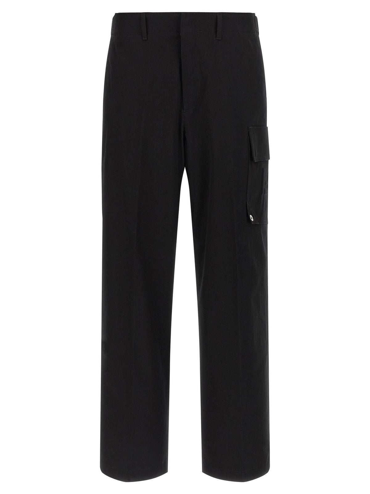 Black Cotton Cargo Pants