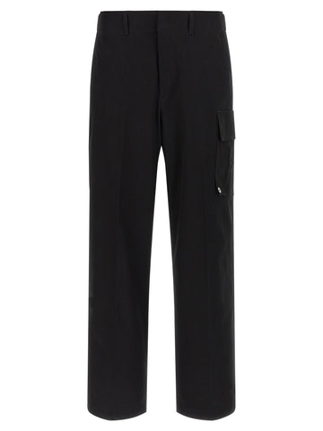 Black Cotton Cargo Pants