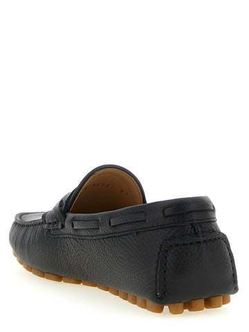 Black Calfskin Slip-On Loafers