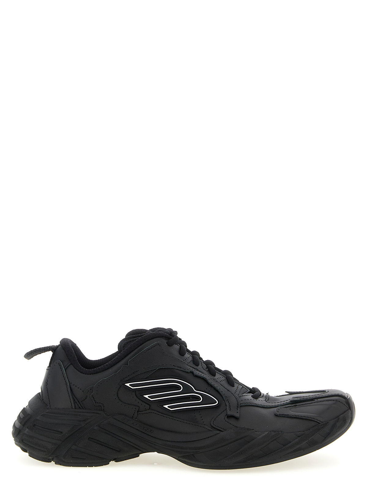 Black Calfskin Athletic Sneakers