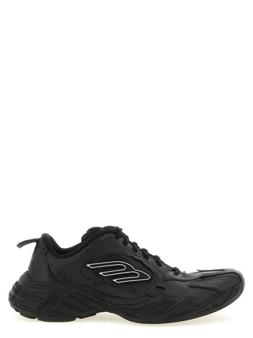 Black Calfskin Athletic Sneakers