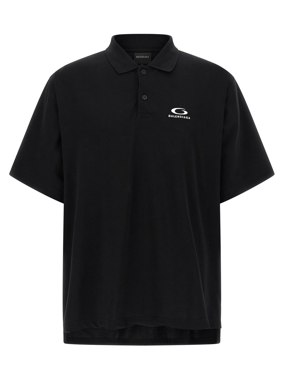 Black Cotton Polo Shirt