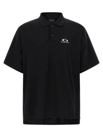Black Cotton Polo Shirt