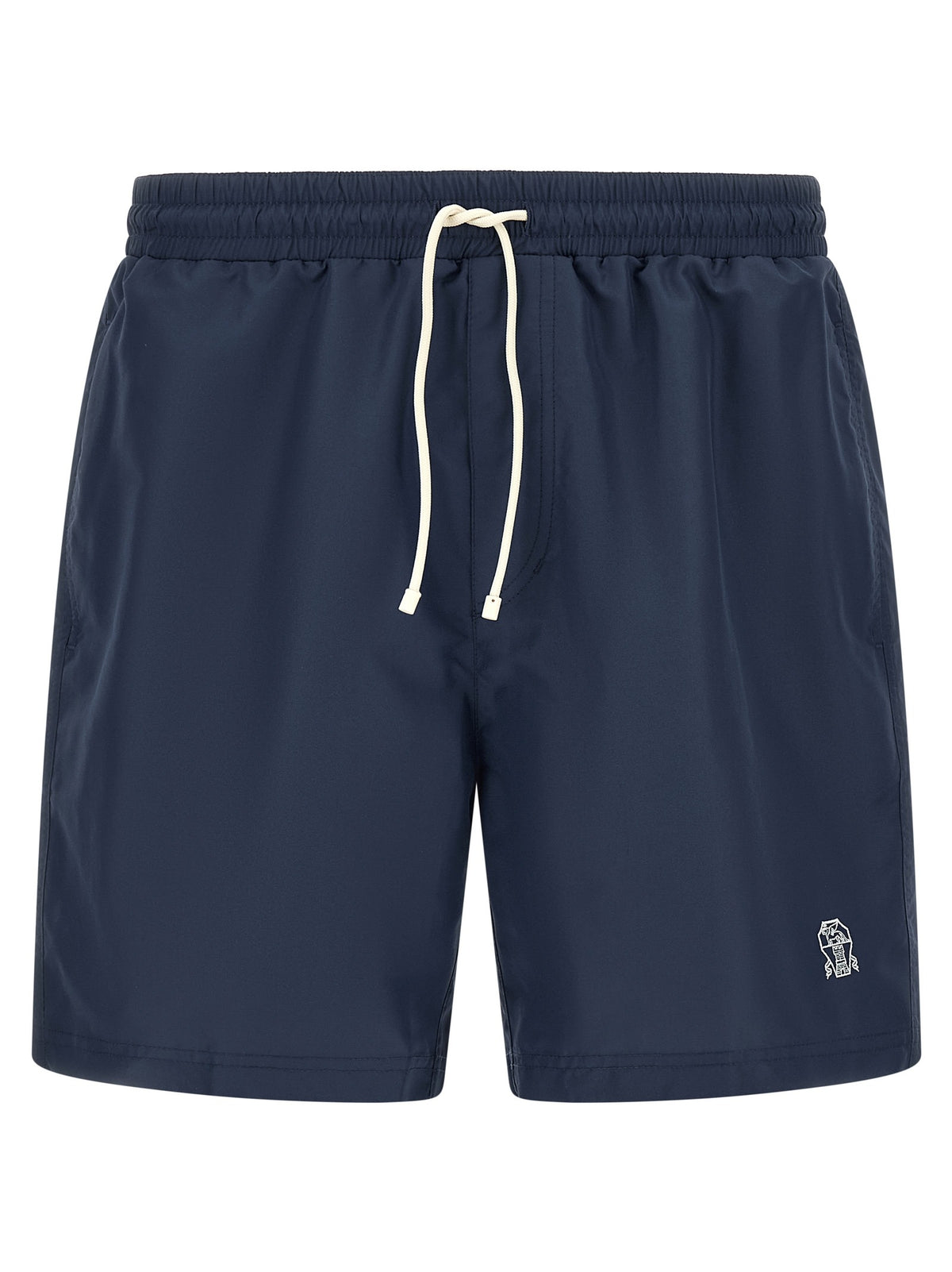 Blue Polyester Swim Shorts