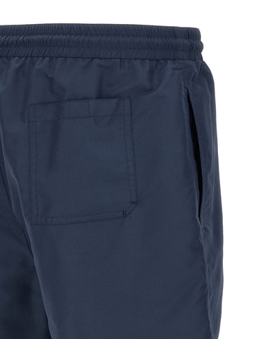 Blue Polyester Swim Shorts