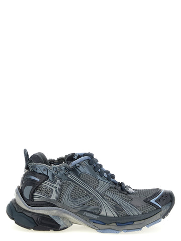 Gray Polyethylene Athletic Sneakers