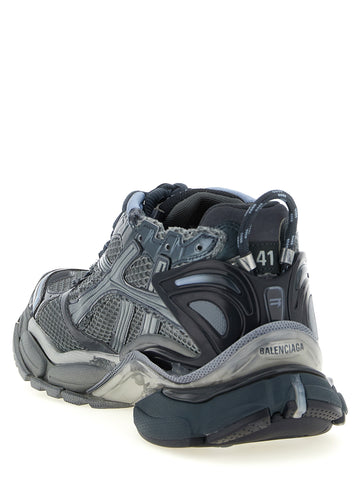 Gray Polyethylene Athletic Sneakers
