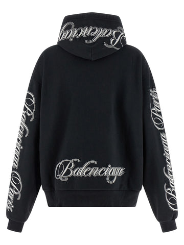 Black Cotton Hoodie