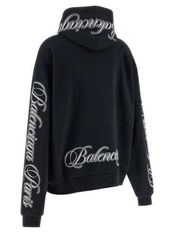 Black Cotton Hoodie
