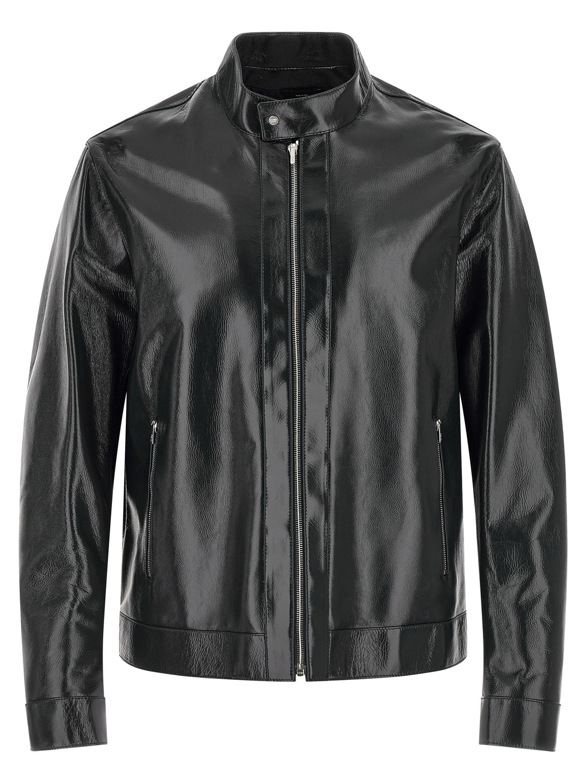 Blue Lamb Leather Leather Jacket