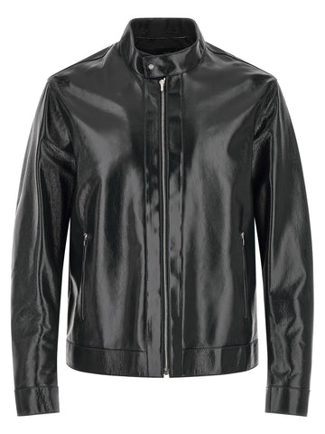 Blue Lamb Leather Leather Jacket