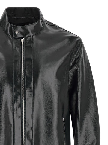 Blue Lamb Leather Leather Jacket