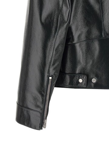 Blue Lamb Leather Leather Jacket