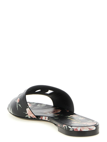 Black Calfskin Slides