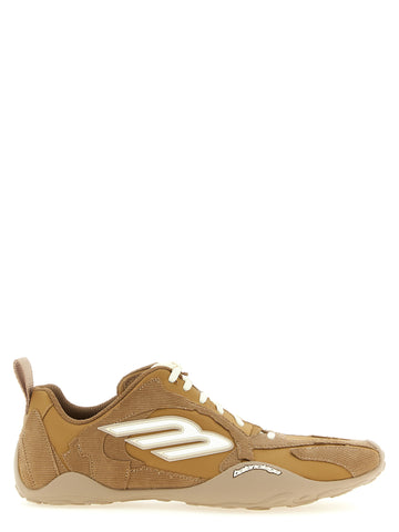 Beige Polyester Athletic Sneakers