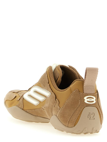 Beige Polyester Athletic Sneakers