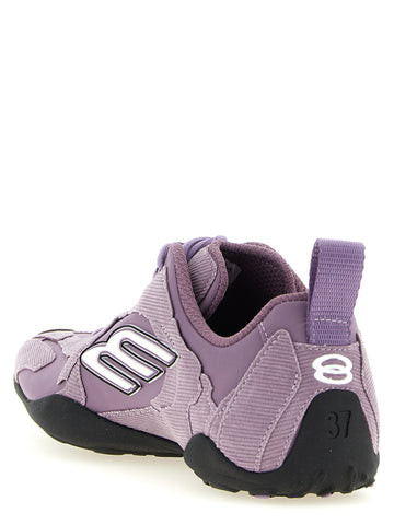 Purple Polyester Athletic Sneakers