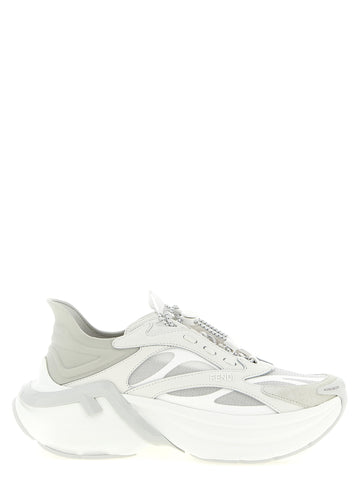 Gray Calfskin Athletic Sneakers