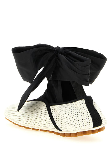 Bicolor Lamb Leather Ballet Flats