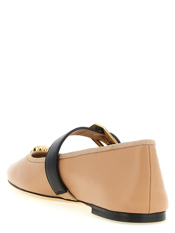 Multicolor Lamb Leather Ballet Flats