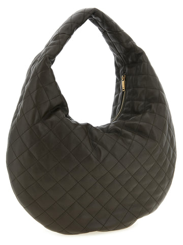 Brown Lamb Leather Shoulder Bag