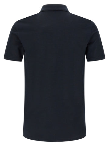 Blue Cotton Polo Shirt