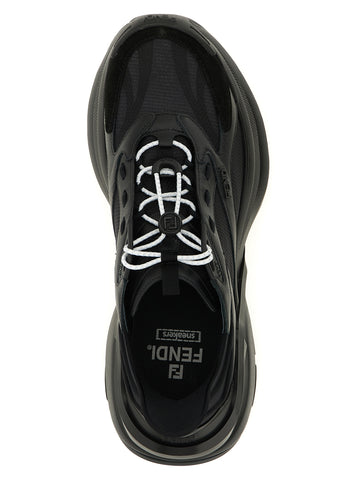 Black Calfskin Athletic Sneakers