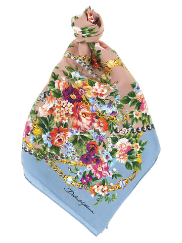 Blue Silk Scarf