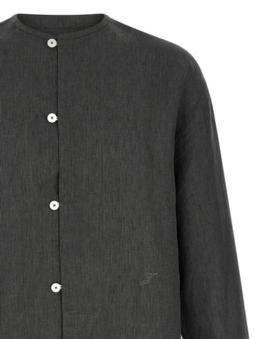 Gray Linen Blouse
