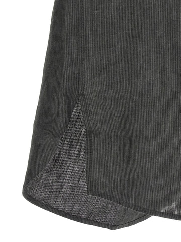 Gray Linen Blouse