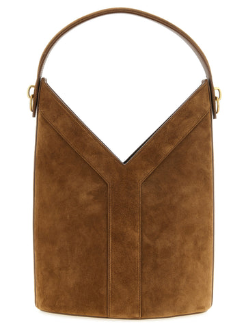 Brown Calfskin Shoulder Bag