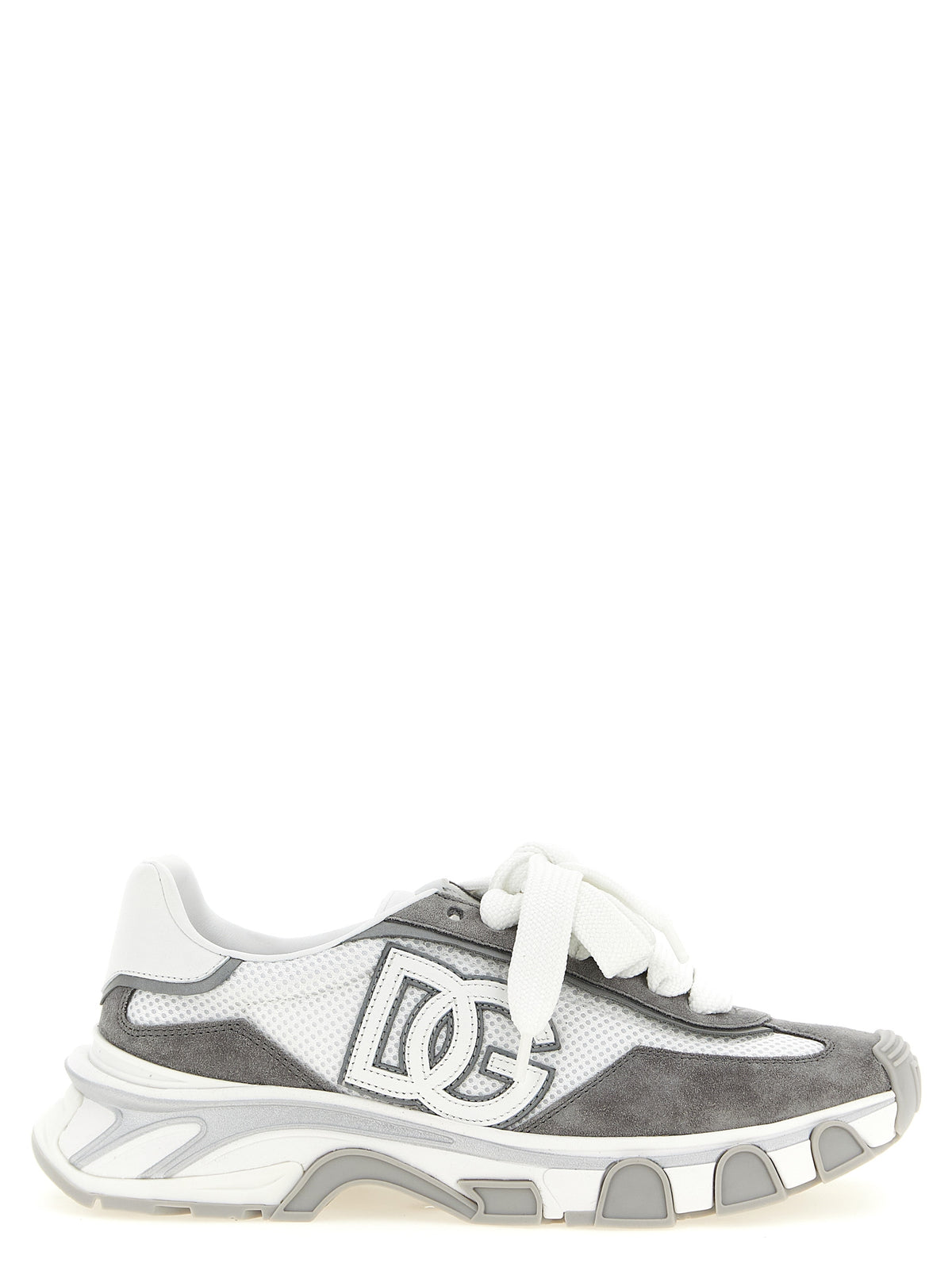 Gray Polyester Athletic Sneakers