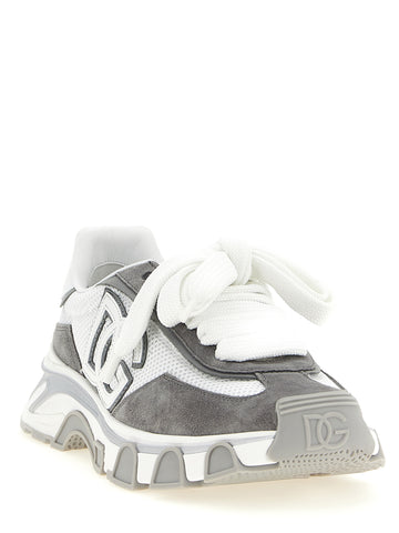 Gray Polyester Athletic Sneakers