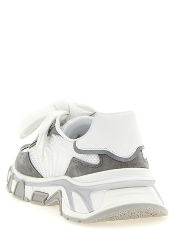 Gray Polyester Athletic Sneakers