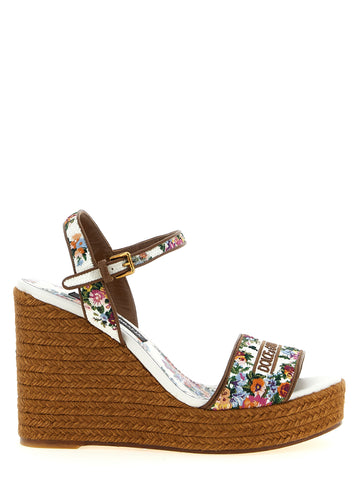 Multicolor Polyamide Wedge Sandals