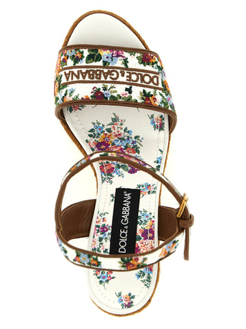 Multicolor Polyamide Wedge Sandals