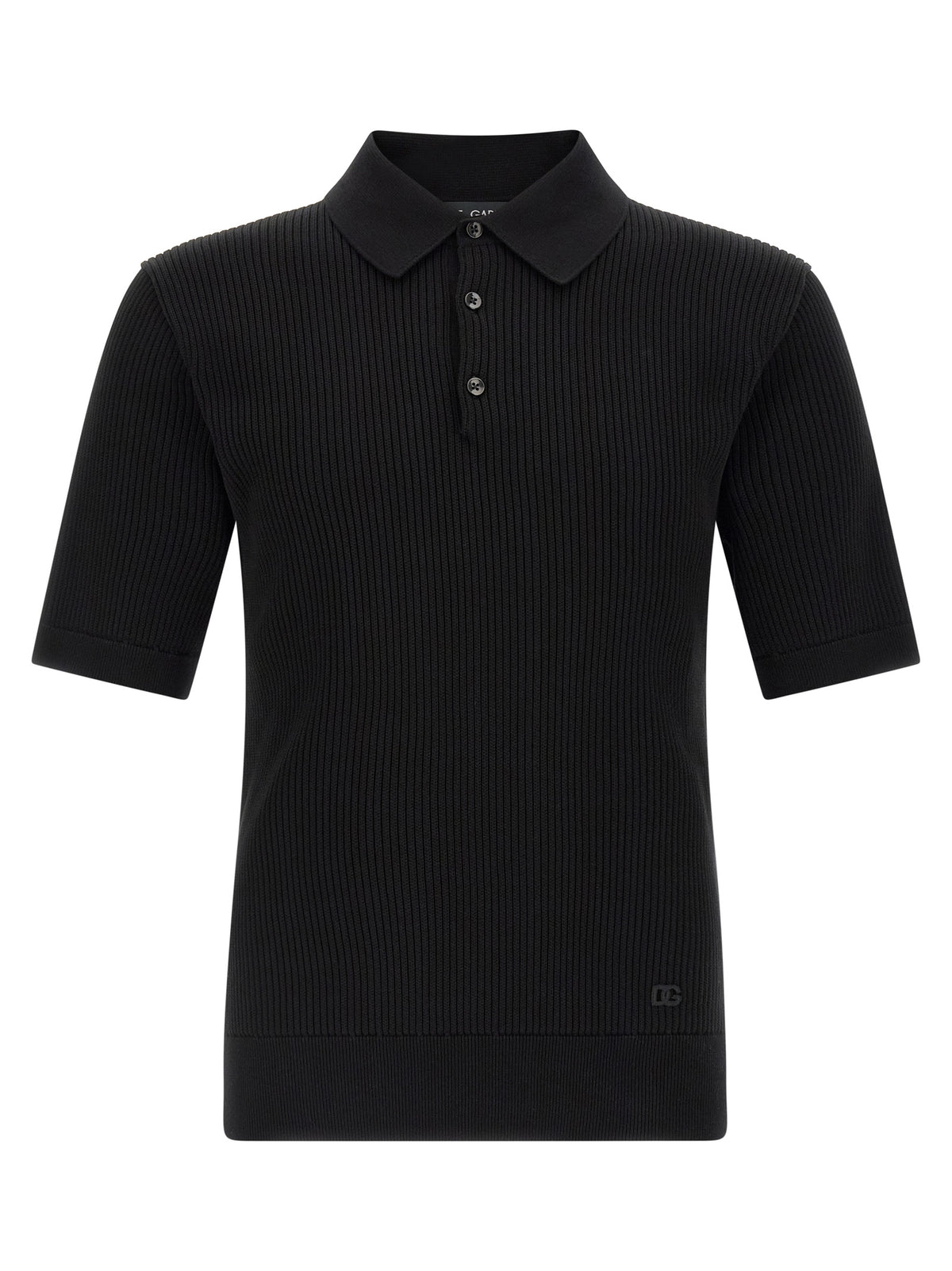 Black Cotton Polo Shirt