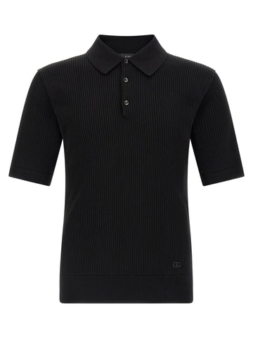 Black Cotton Polo Shirt
