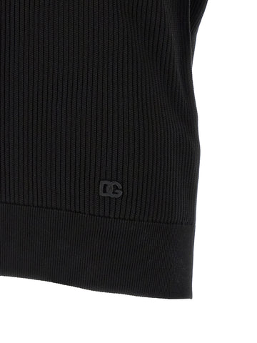 Black Cotton Polo Shirt