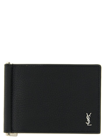 Black Calfskin Money Clip