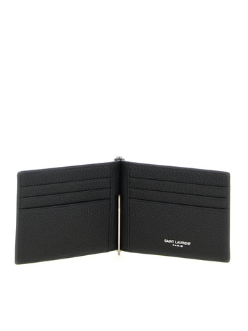 Black Calfskin Money Clip