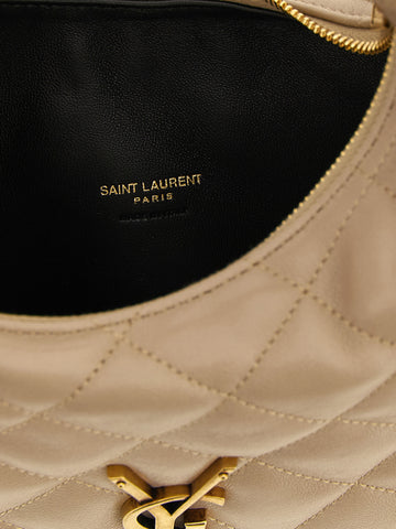 Beige Lamb Leather Handbag