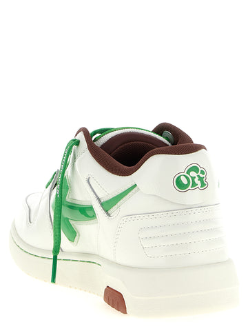 Bicolor Leather Athletic Sneakers