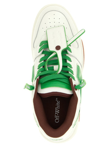 Bicolor Leather Athletic Sneakers
