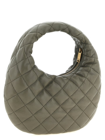 Gray Lamb Leather Handbag