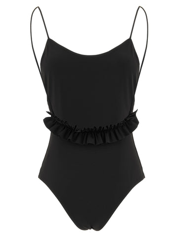 Black Polyamide One-Piece Swimsuit