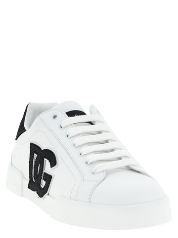 Bicolor Calfskin Low Top Sneakers