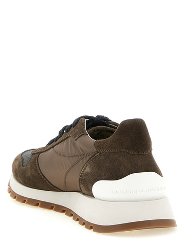 Bicolor Calfskin Athletic Sneakers