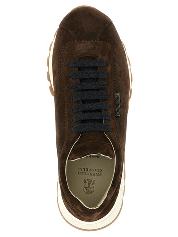Brown Calfskin Athletic Sneakers