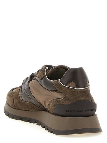Bicolor Calfskin Athletic Sneakers